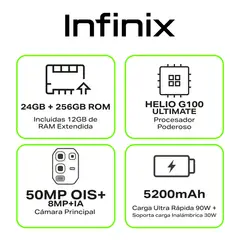INFINIX - Celular Note 50 Pro 4G | 256GB | 12GB RAM