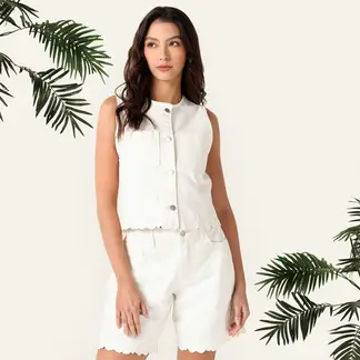 BAHIA MARIA X FALABELLA - Short Recto Mujer Tiro alto