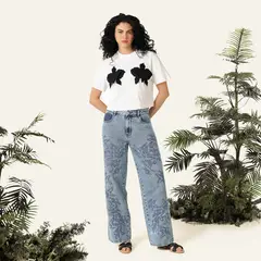 BAHIA MARIA X FALABELLA - Jean Recto Mujer Tiro alto