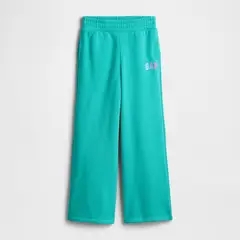 GAP - Pantalón Niña Cintura elásticada Wide de Algodón