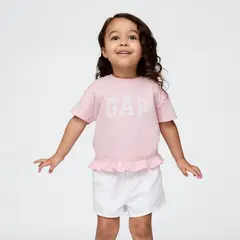 GAP - Camiseta Niña con Logo Manga corta Algodón