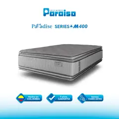 COLCHONES PARAISO - Colchón Queen Firmeza Suave Ortopédico Resortado Serie M 160 x 190 cm Paraiso