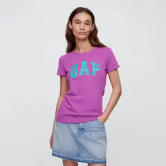 GAP - Camiseta Mujer con Estampado Manga corta de Algodón