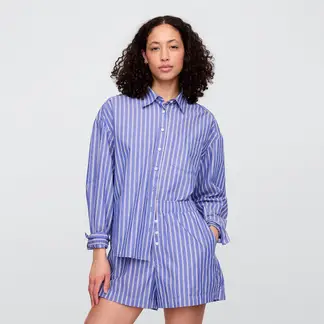 GAP - Blusa Mujer con Estampado Manga larga de Algodón