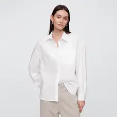 GAP - Blusa Mujer con Estampado Manga larga de Algodón