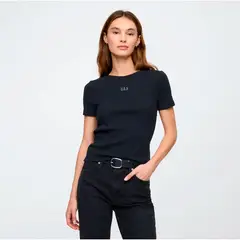 GAP - Camiseta Mujer con Estampado Manga corta de Algodón