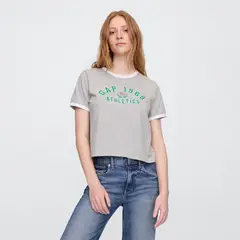 GAP - Camiseta Mujer con Estampado Manga corta de Algodón