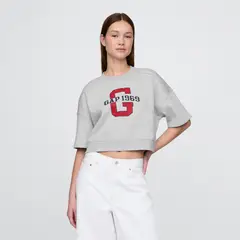 GAP - Camiseta Mujer con Estampado Manga corta de Algodón