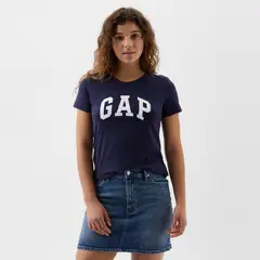 GAP - Camiseta Mujer con Estampado Manga corta de Algodón