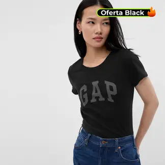 GAP - Camiseta Mujer con Estampado Manga corta