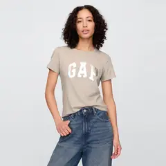 GAP - Camiseta Mujer con Estampado Manga corta de Algodón