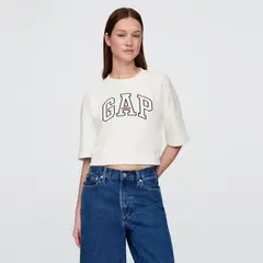 GAP - Camiseta Mujer con Estampado Manga corta de Algodón