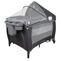 PREMIUM BABY - Corral Cuna bebé mecedora Napoles Gris