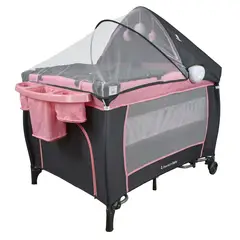PREMIUM BABY - Corral Cuna bebé mecedora Napoles Rosa