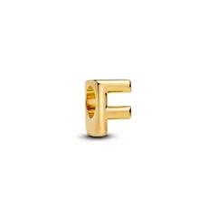 PANDORA - Charm Alfabeto Letra F Recubrimiento en Oro
