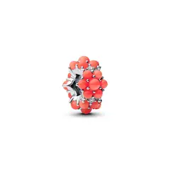PANDORA - Charm Océano Color Coral Plata Esterlina