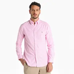 POLO RALPH LAUREN - Camisa Hombre de Cuadros Manga larga de Algodón Custom Fit