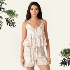 BAHIA MARIA X FALABELLA - Pijama completa con short Mujer Corto