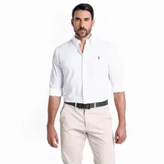 POLO RALPH LAUREN - Camisa Hombre Manga larga de Algodón Custom Fit