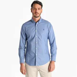POLO RALPH LAUREN - Camisa Hombre Manga larga de Algodón Custom fit