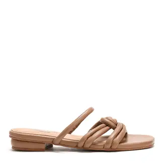 BAHIA MARIA X FALABELLA - Sandalias planas en cuero Mujer Bahía María X Falabella Cafés