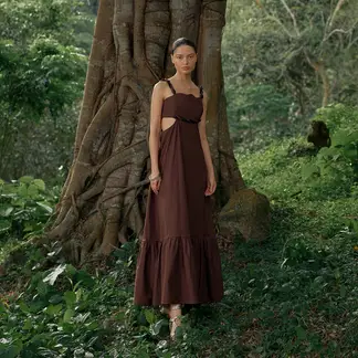 BAHIA MARIA X FALABELLA - Vestido Medio para Mujer Algodón