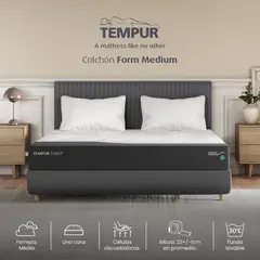 TEMPUR - Colchón Doble Firmeza Media Ortopédico Resortado From Medium 140 x 190 x 36 cm Colchones