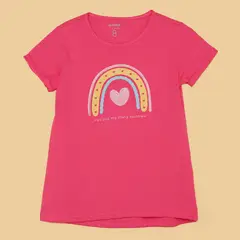 YAMP - Camiseta Niña con Estampado Print Manga corta