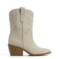 CALL IT SPRING - Botas texanas Mujer con tacón Cónico Emmiemay Blancas