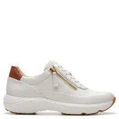 CLARKS - Tenis Moda Tivoli Zip Mujer Blancos