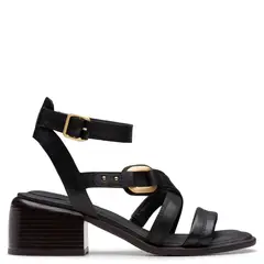 CLARKS - Sandalias para Mujer con tacón Cuadrado Morwyn Strap Negras