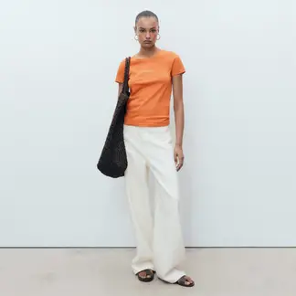 MANGO - Camiseta Mujer con Estampado Manga corta