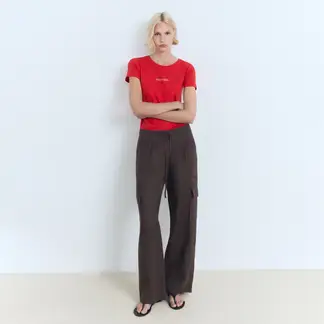 MANGO - Camiseta Mujer con Estampado Manga corta