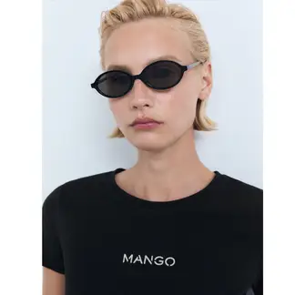 MANGO - Camiseta Mujer con Estampado Manga corta