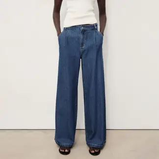 MANGO - Jean Wide leg Mujer Tiro medio