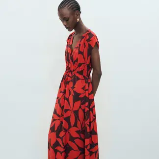 MANGO - Vestido Mujer Largo con Estampado
