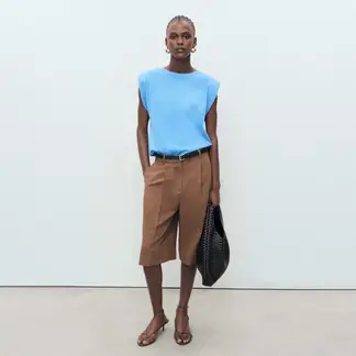 MANGO - Camiseta Mujer Manga corta de Algodón