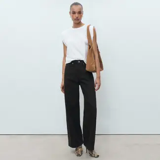 MANGO - Camiseta Mujer Manga corta de Algodón