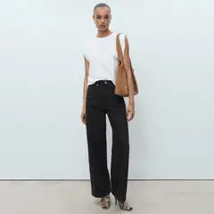 MANGO - Camiseta Mujer Manga corta de Algodón