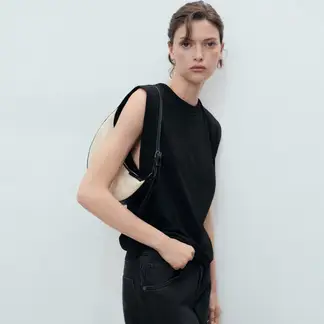 MANGO - Camiseta Mujer Manga corta de Algodón