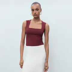 MANGO - Top esqueleto Mujer Sin mangas