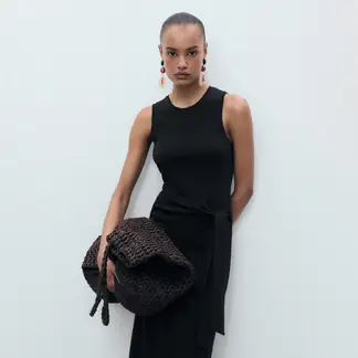 MANGO - Vestido Mujer Largo Casual de Algodón