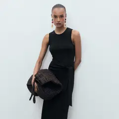 MANGO - Vestido Mujer Largo Casual de Algodón