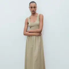 MANGO - Vestido Mujer Largo Casual de Algodón