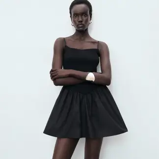 MANGO - Vestido Mujer Corto de Algodón