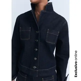 MANGO - Chaqueta de jean Mujer de Algodón
