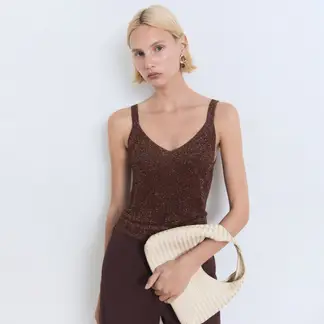 MANGO - Top esqueleto Mujer Sin mangas