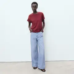 MANGO - Camiseta Mujer Manga corta de Algodón