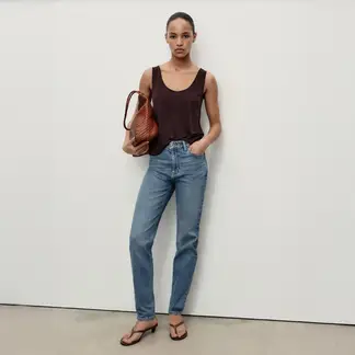 MANGO - Jean Recto Mujer Tiro alto