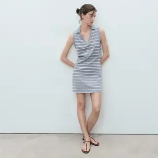 MANGO - Vestido Mujer Corto de Algodón